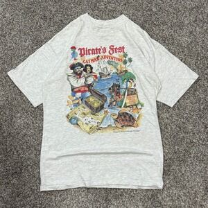 Vintage 90s Pirates Fest‎ Cayman Adventure T-Shirt Single Stitch Mens XL Jamaica